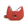 Sac en cuir orange brique Fuchsia